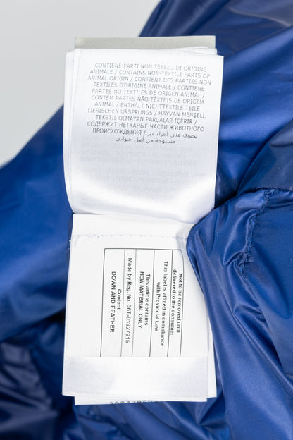 Moncler Longue Saison Agay Blue Quilted-Nylon Puffer Jacket