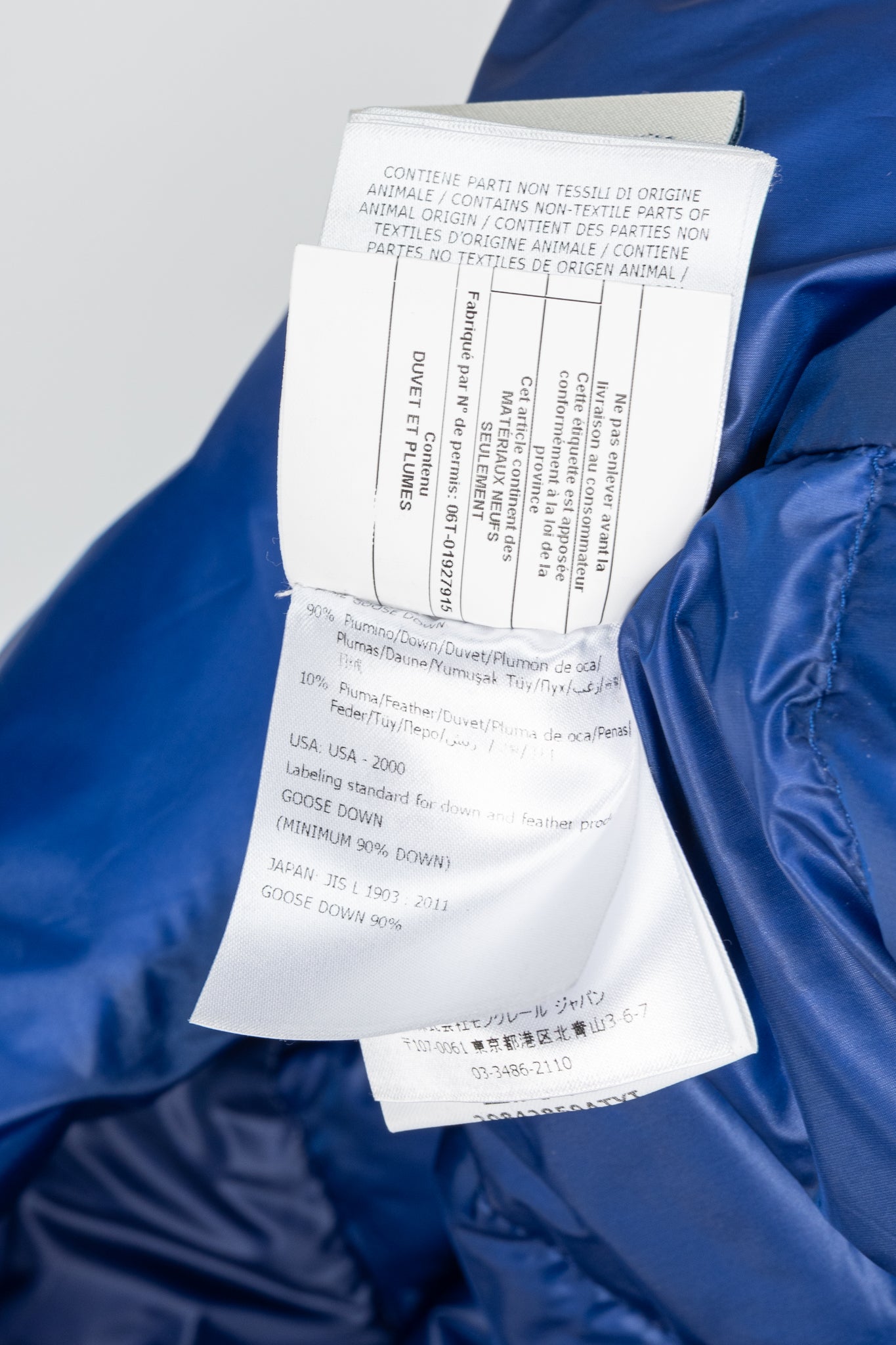 Moncler Longue Saison Agay Blue Quilted-Nylon Puffer Jacket