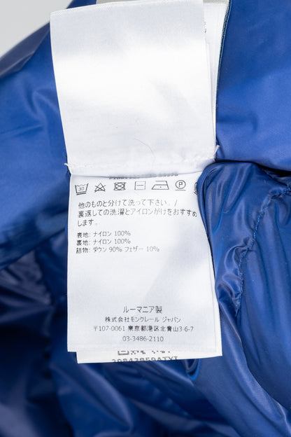 Moncler Longue Saison Agay Blue Quilted-Nylon Puffer Jacket