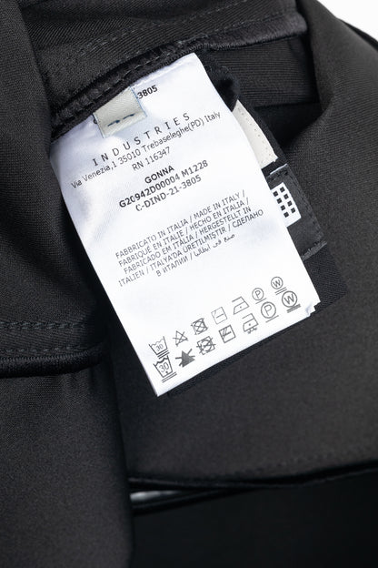 Moncler Genius 2 Moncler 1952 Black Faux-Leather A-Line Midi Skirt