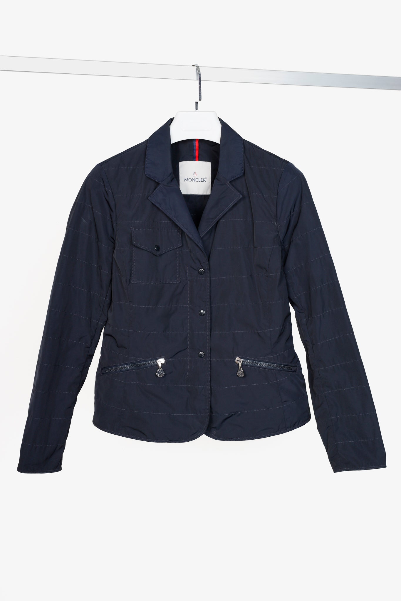 Moncler Nylon Navy Blue Jacket Blazer