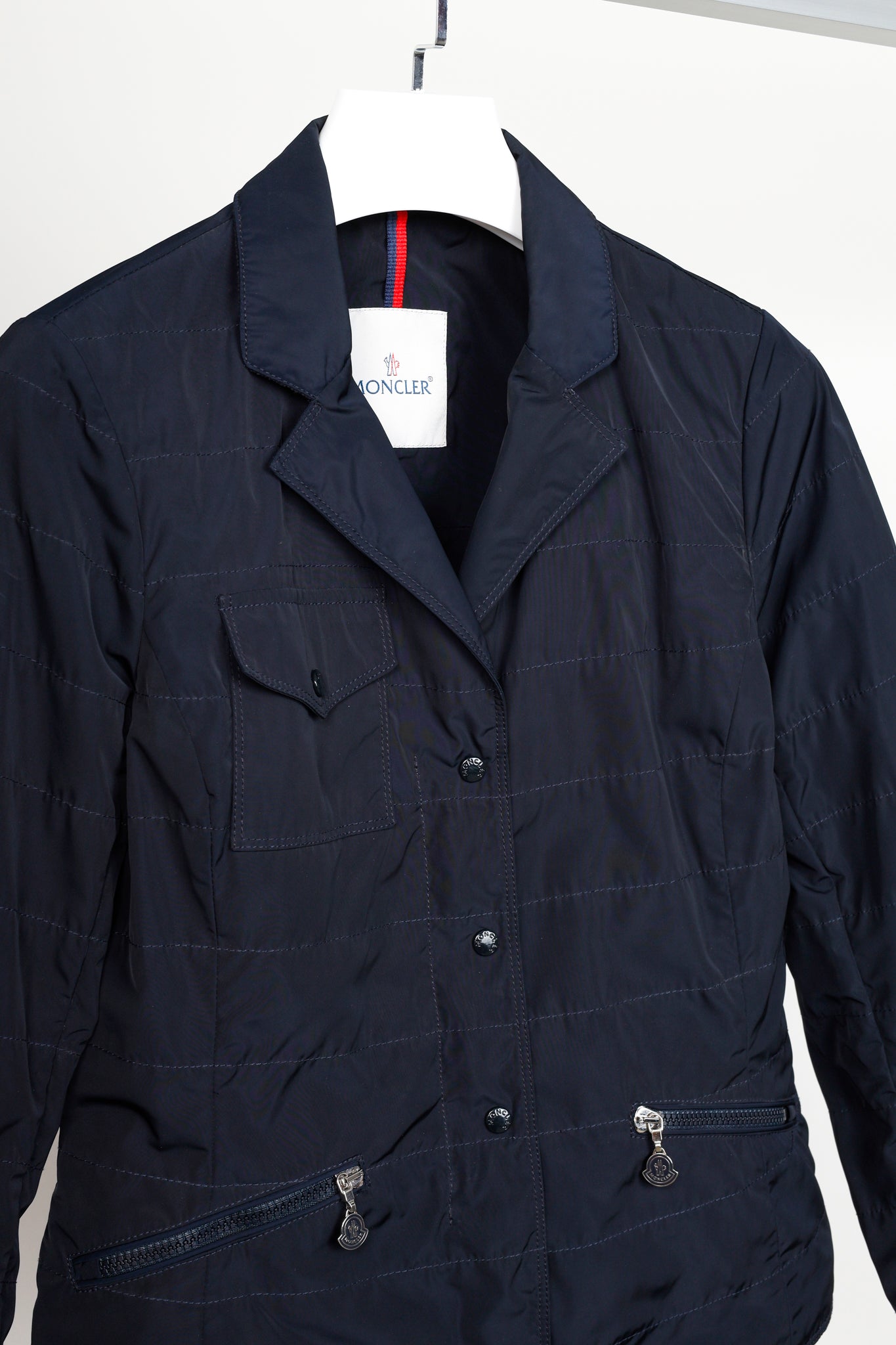 Moncler Nylon Navy Blue Jacket Blazer