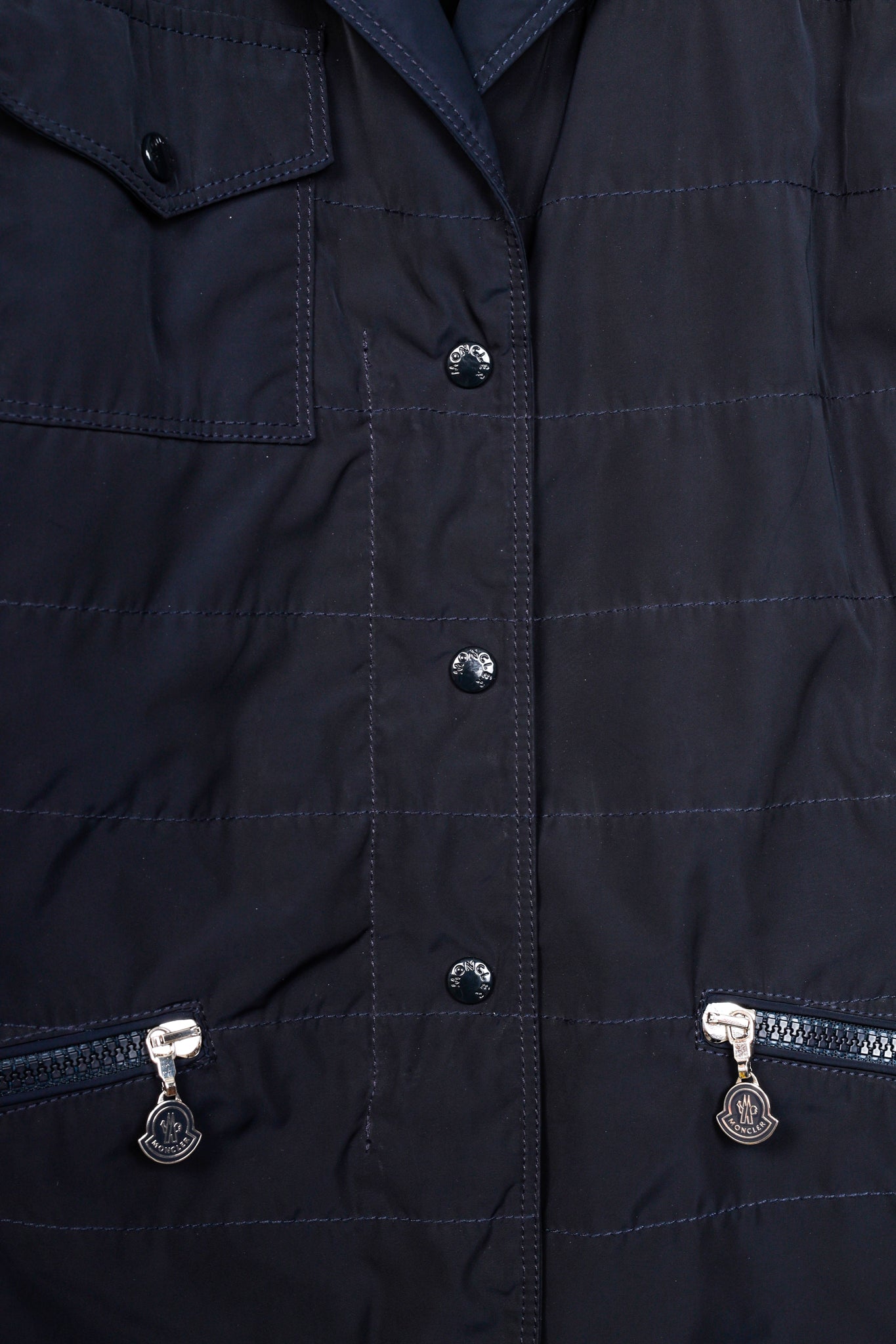 Moncler Nylon Navy Blue Jacket Blazer