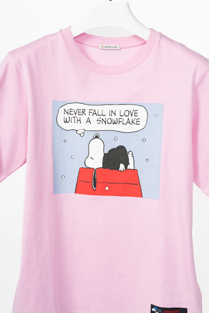 Moncler Pink Cotton Peanuts-Graphic T-Shirt