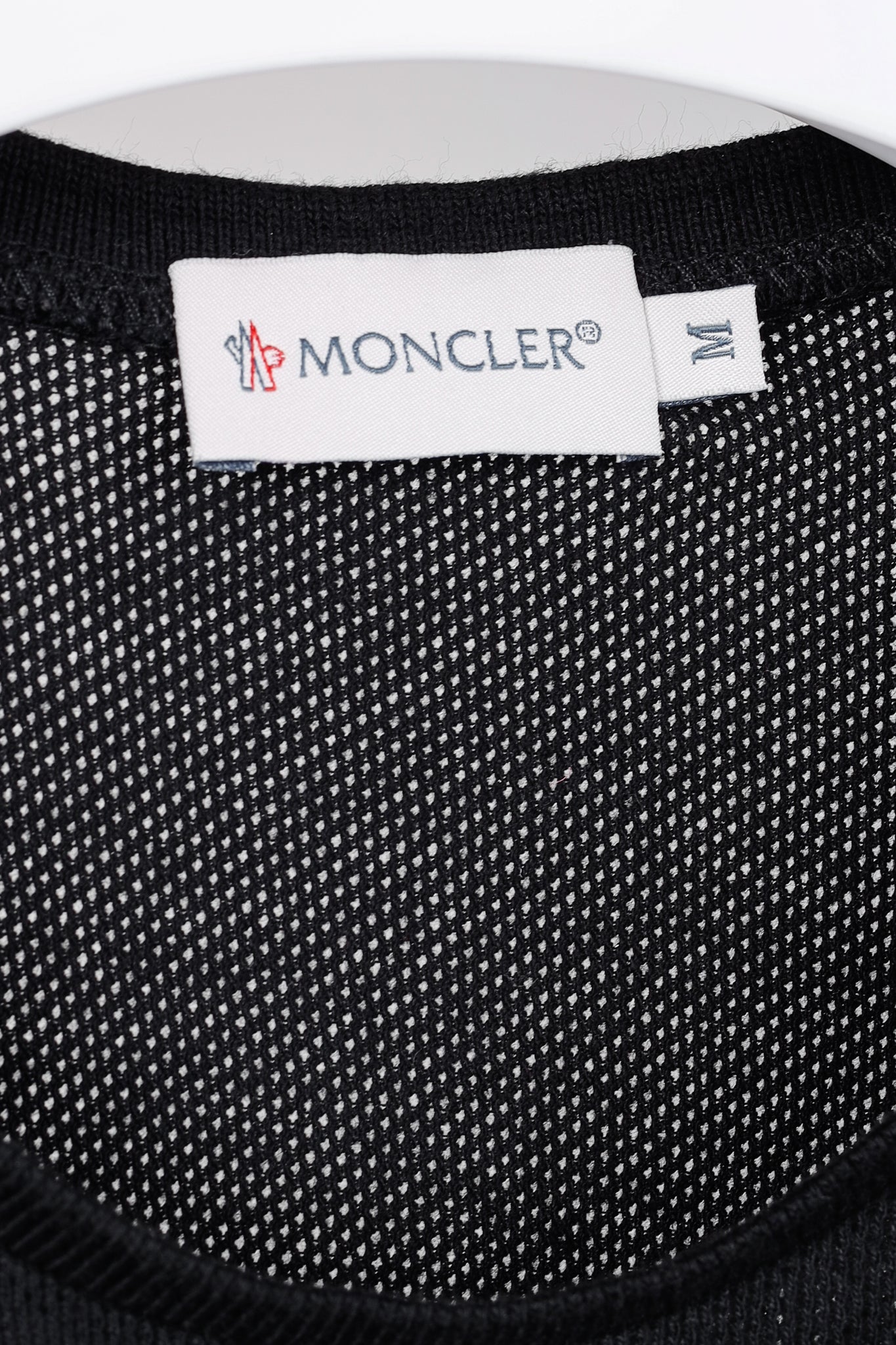 Moncler Black Cotton Ruffled Peplum T-Shirt