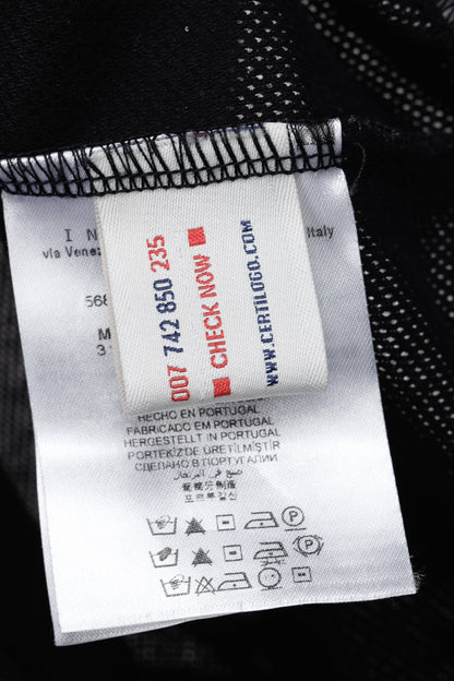 Moncler Black Cotton Ruffled Peplum T-Shirt