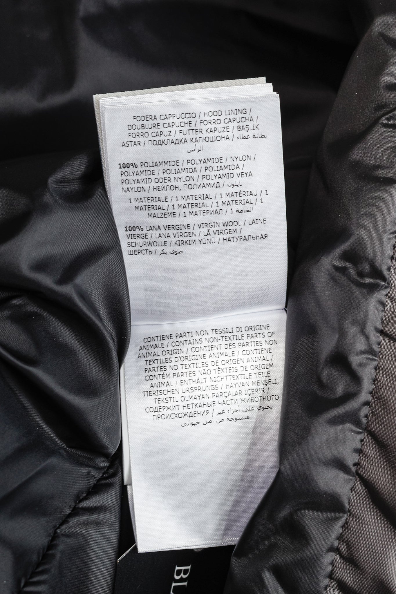 Moncler Ryan Charcoal Nylon & Wool Hooded Down Jacket