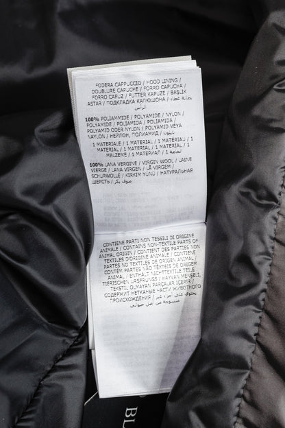 Moncler Ryan Charcoal Nylon & Wool Hooded Down Jacket