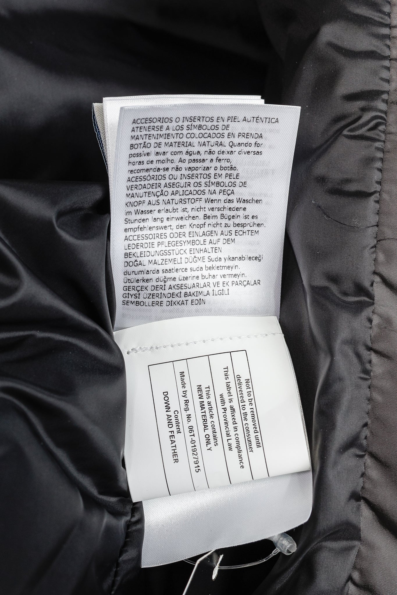 Moncler Ryan Charcoal Nylon & Wool Hooded Down Jacket