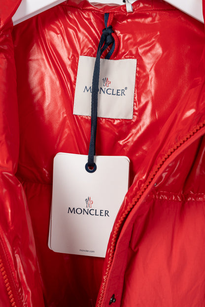 Moncler Etival Red Quilted Hooded Down Jacket
