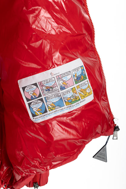 Moncler Etival Red Quilted Hooded Down Jacket