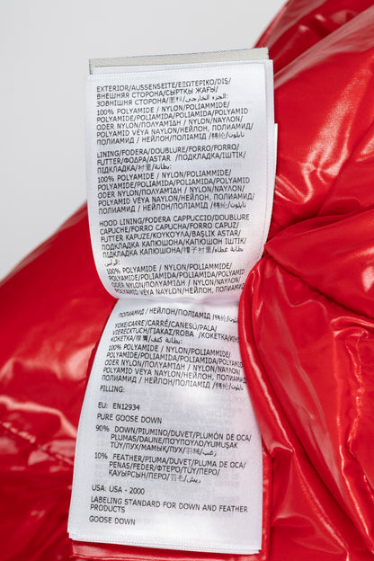 Moncler Etival Red Quilted Hooded Down Jacket