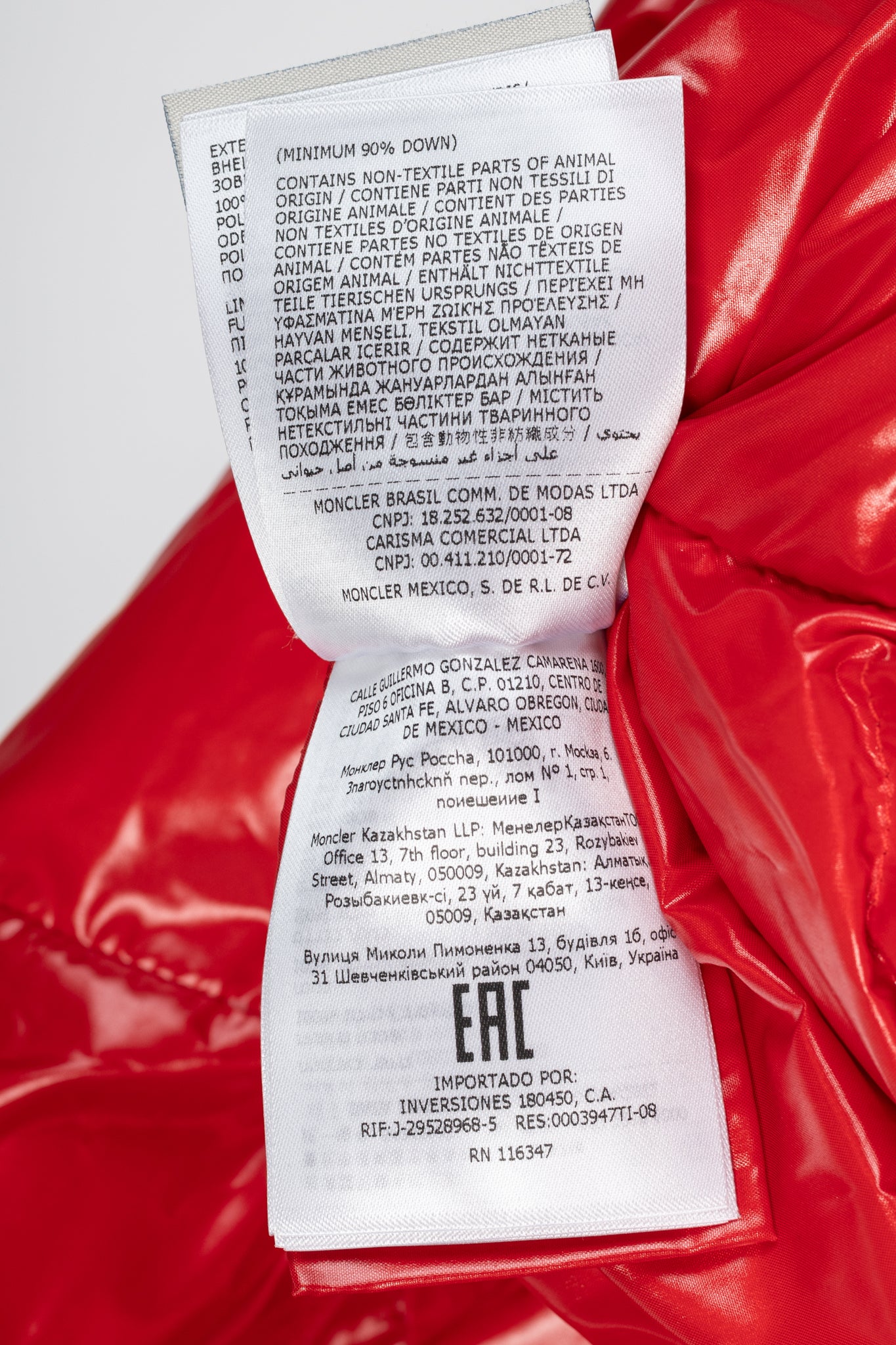 Moncler Etival Red Quilted Hooded Down Jacket