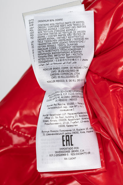 Moncler Etival Red Quilted Hooded Down Jacket