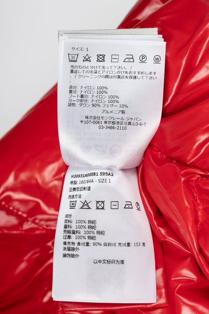 Moncler Etival Red Quilted Hooded Down Jacket