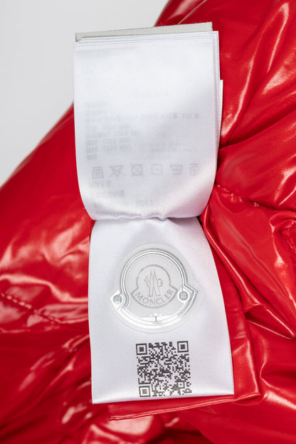 Moncler Etival Red Quilted Hooded Down Jacket