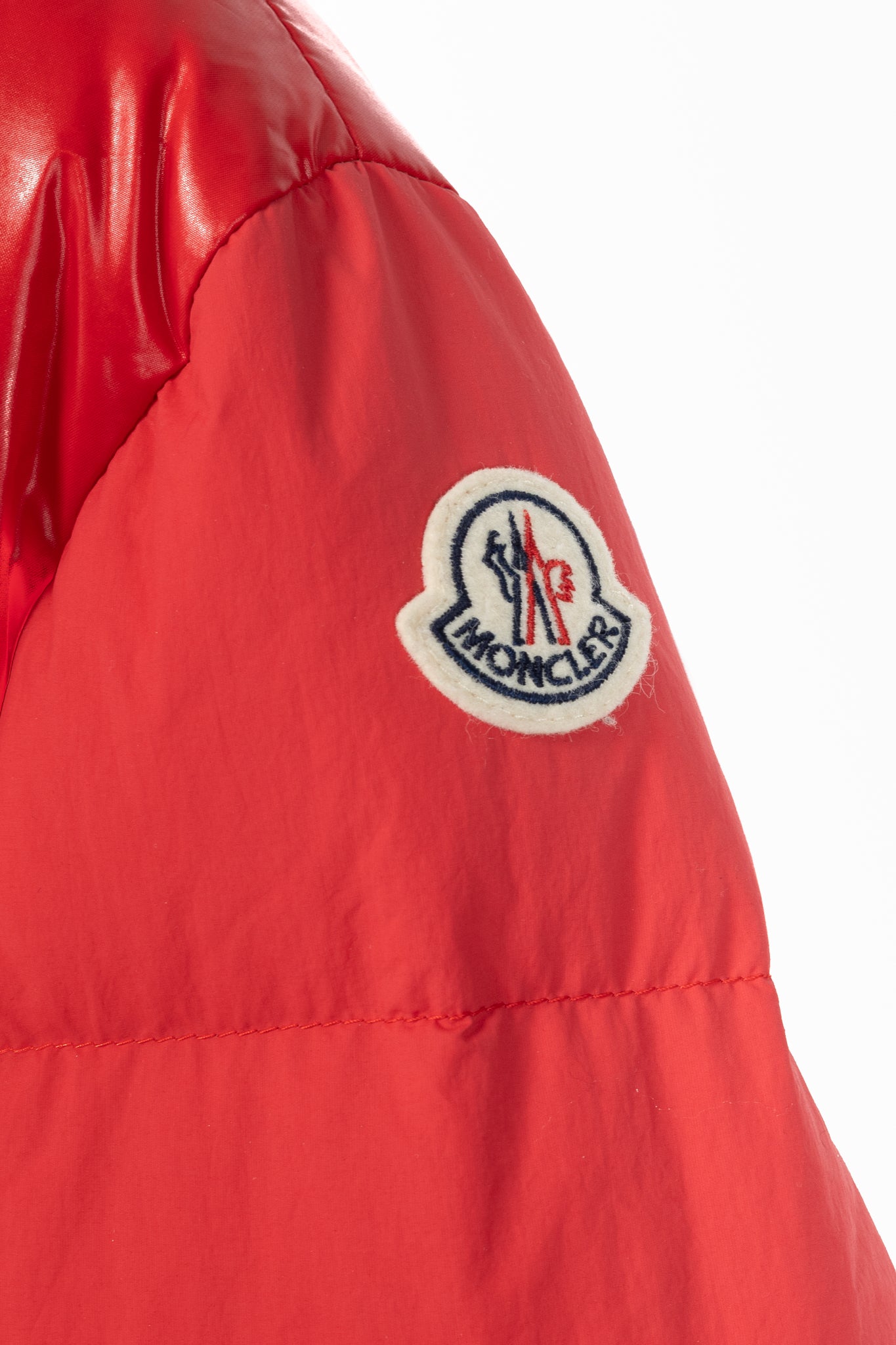 Moncler Etival Red Quilted Hooded Down Jacket