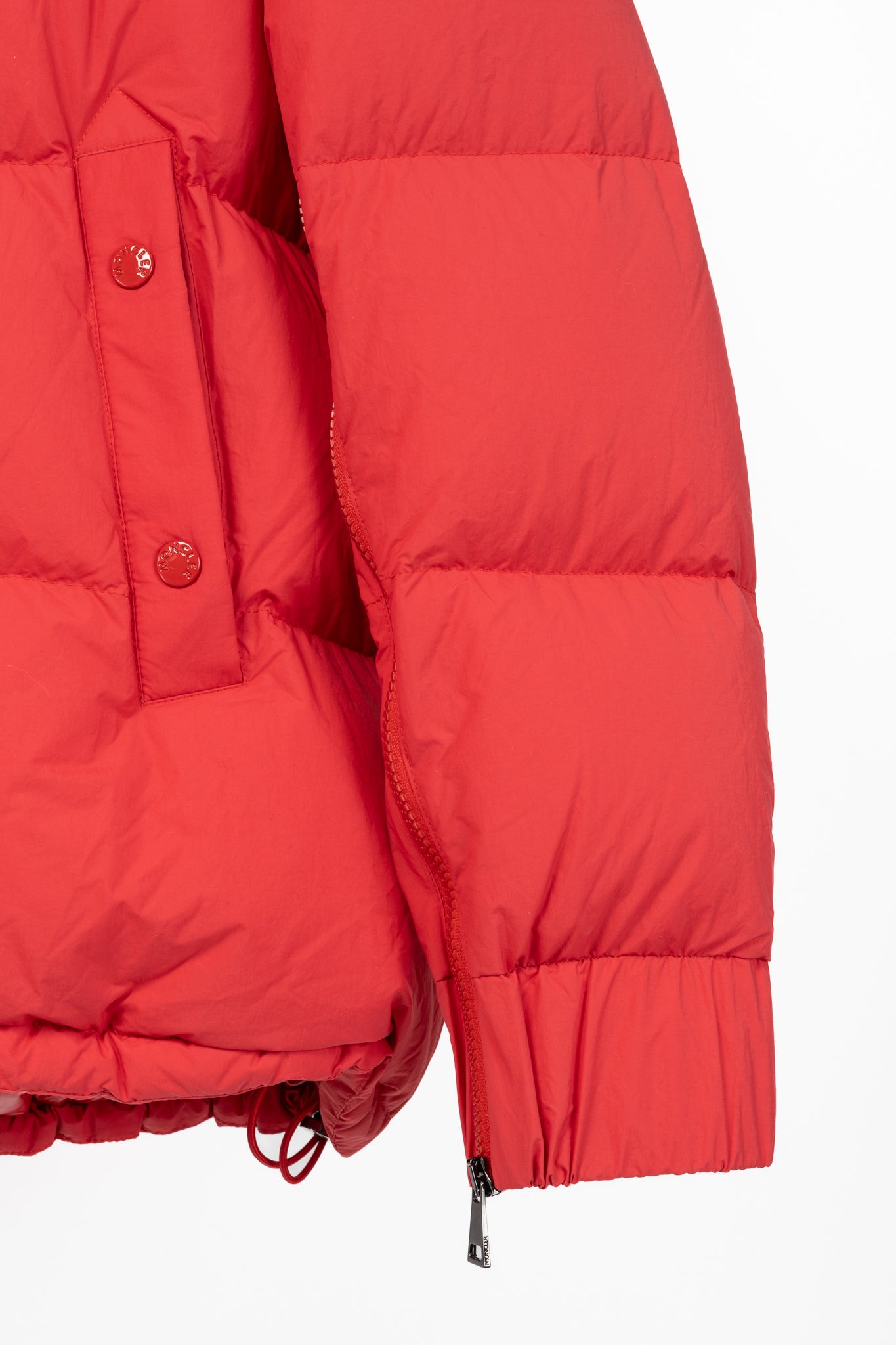 Moncler Etival Red Quilted Hooded Down Jacket