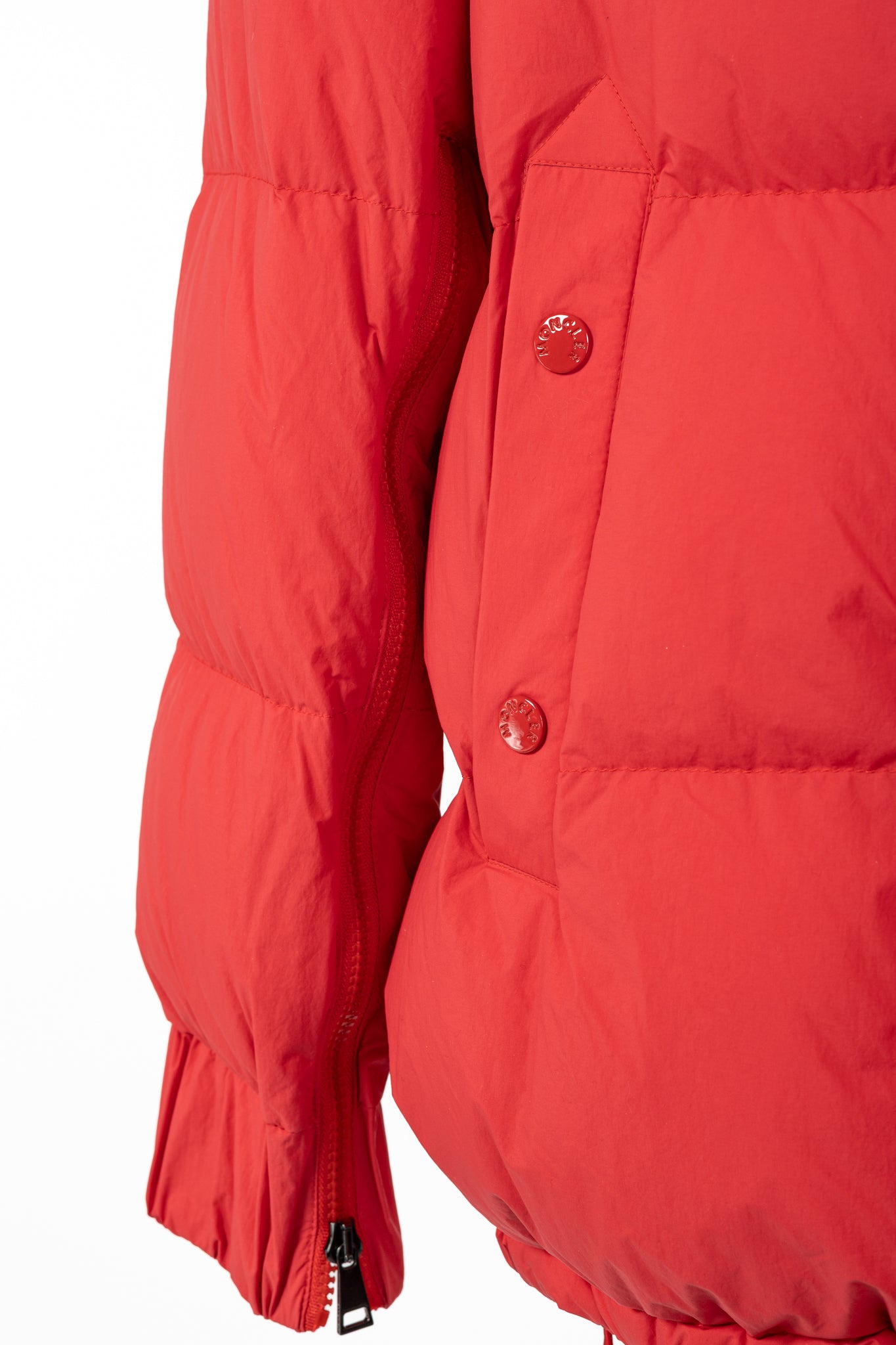 Moncler Etival Red Quilted Hooded Down Jacket