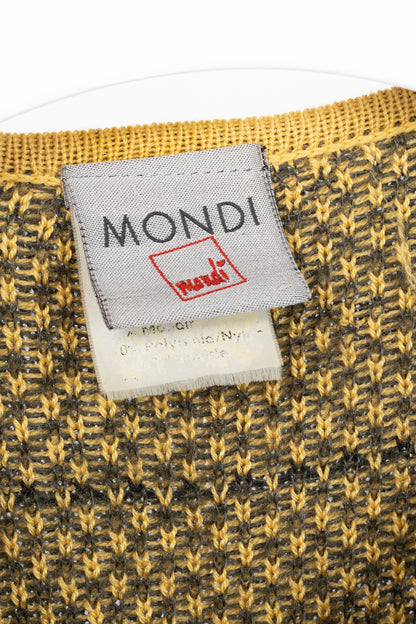 Mondi Green & Black Plaid Wool-Blend Mid-Length Cardigan