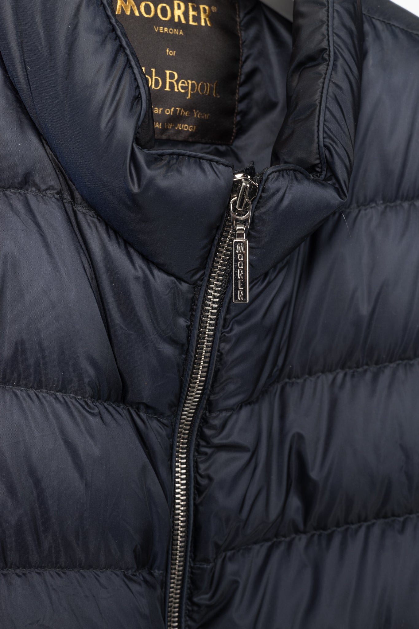 RJ By Ring Jacket Navy Cotton Seersucker Utility Jacket