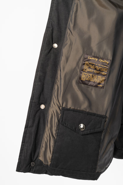 RJ By Ring Jacket Navy Cotton Seersucker Utility Jacket