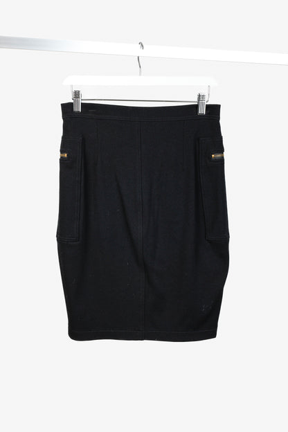 Moschino Jeans Black Double Zip Skirt
