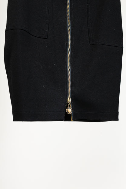 Moschino Jeans Black Double Zip Skirt