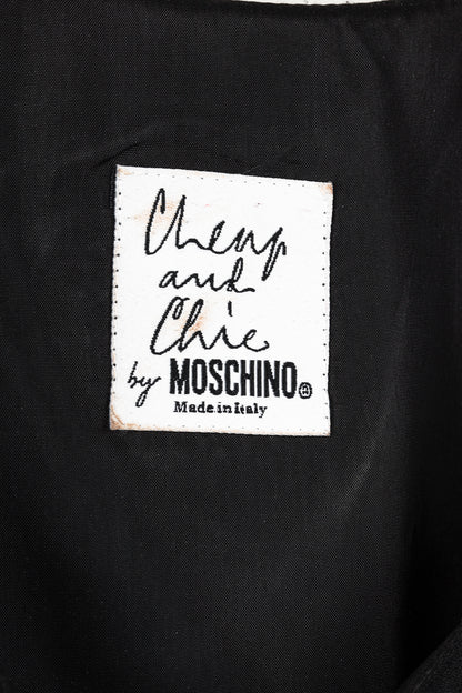 Moschino Cheap and Chic Black Tonal-Piping Sleeveless Dress