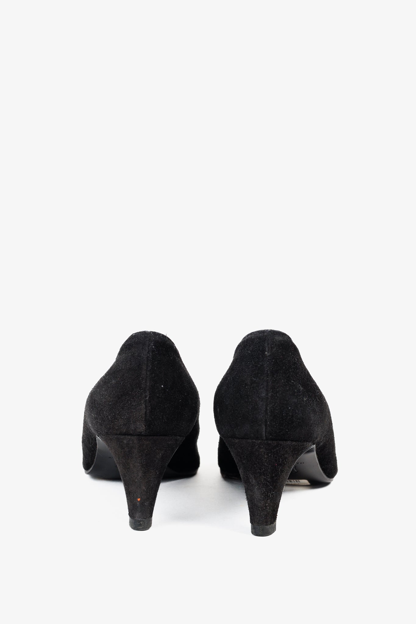 Moschino Vintage Black Suede Lucky Dice Pumps