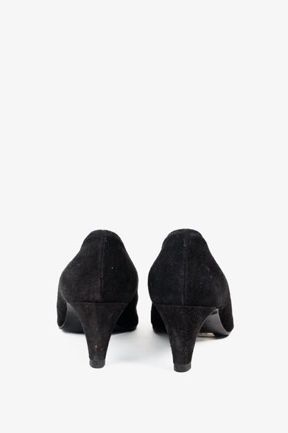 Moschino Vintage Black Suede Lucky Dice Pumps