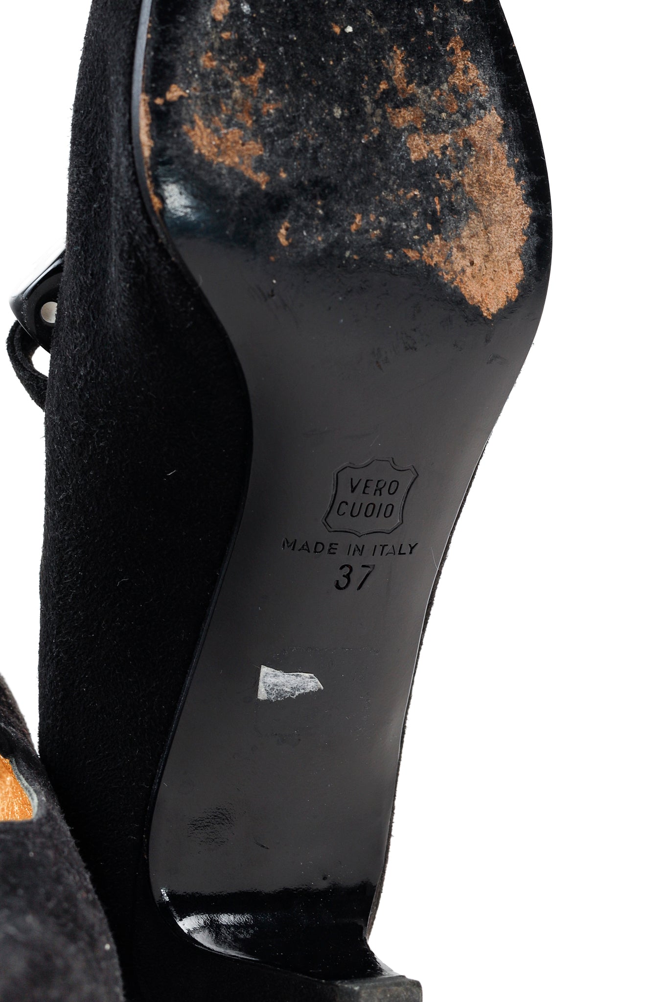 Moschino Vintage Black Suede Lucky Dice Pumps