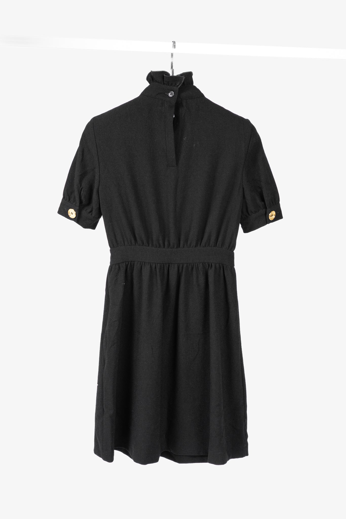 Love Moschino Black Crepe "Love"-Necklace Mini Dress