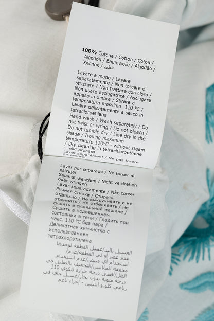 Boutique Moschino White & Blue Floral-Embroidered Maxi Dress