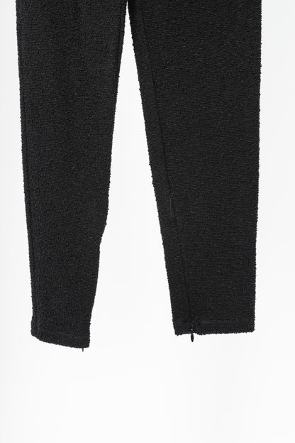 Moschino Cheap and Chic Black Boucle-Knit Chain-Belt Skinny Pants