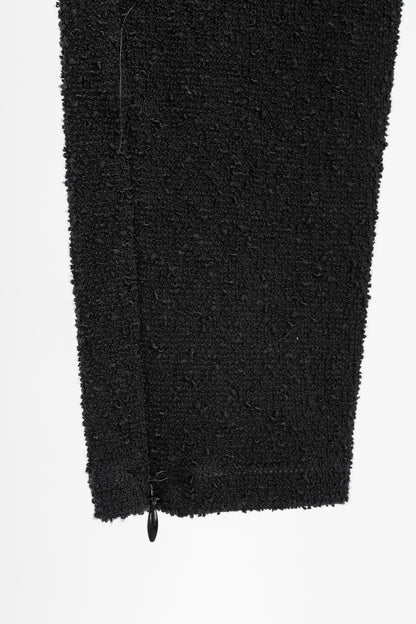 Moschino Cheap and Chic Black Boucle-Knit Chain-Belt Skinny Pants