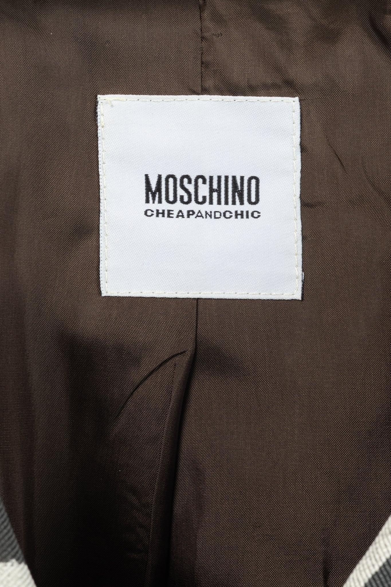 Moschino Cheap and Chic Grey Cotton Leopard Blazer
