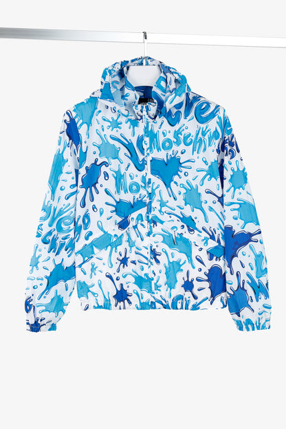 Love Moschino All Splash Logo Zip-Up Jacket