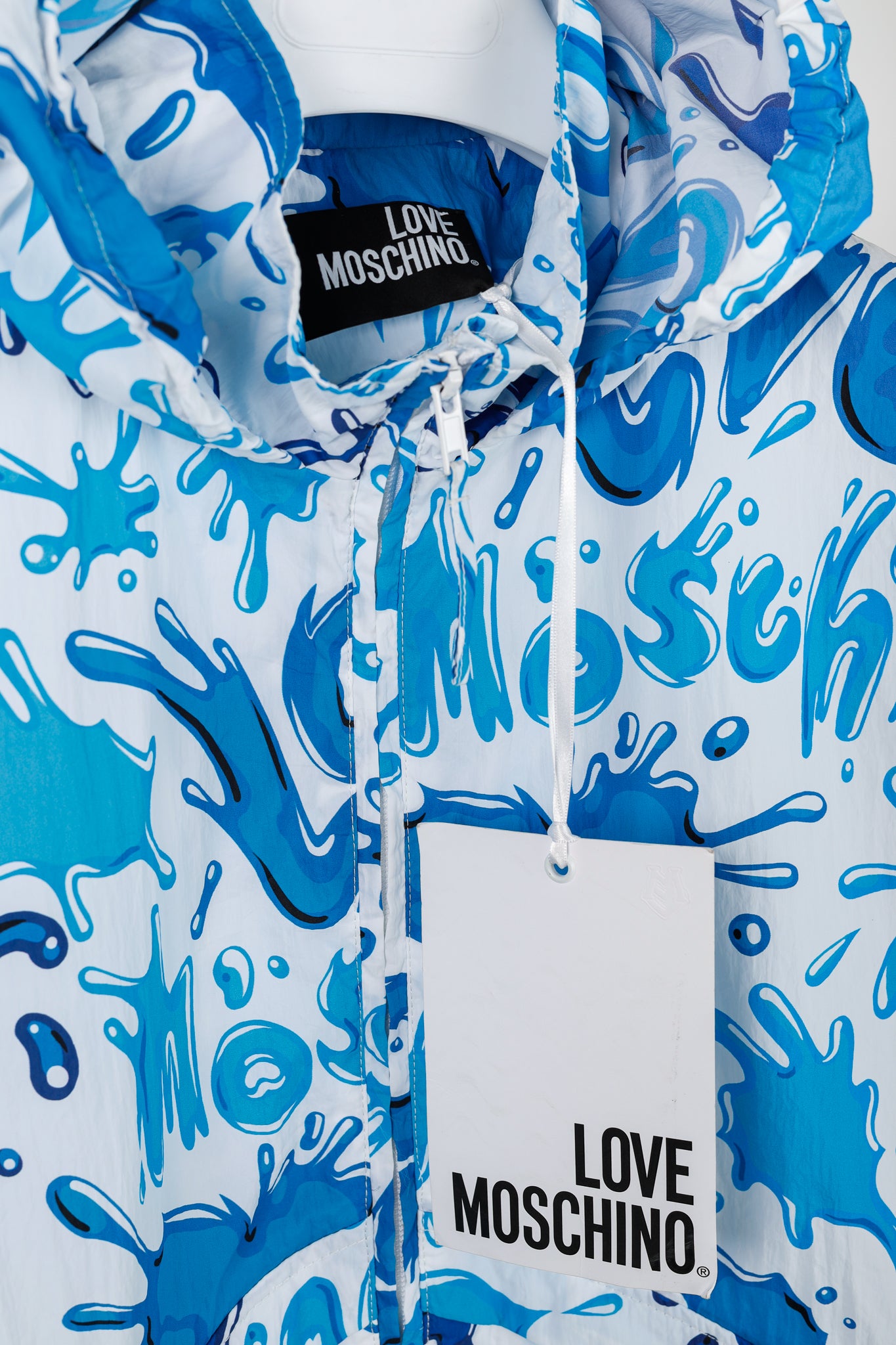 Love Moschino All Splash Logo Zip-Up Jacket