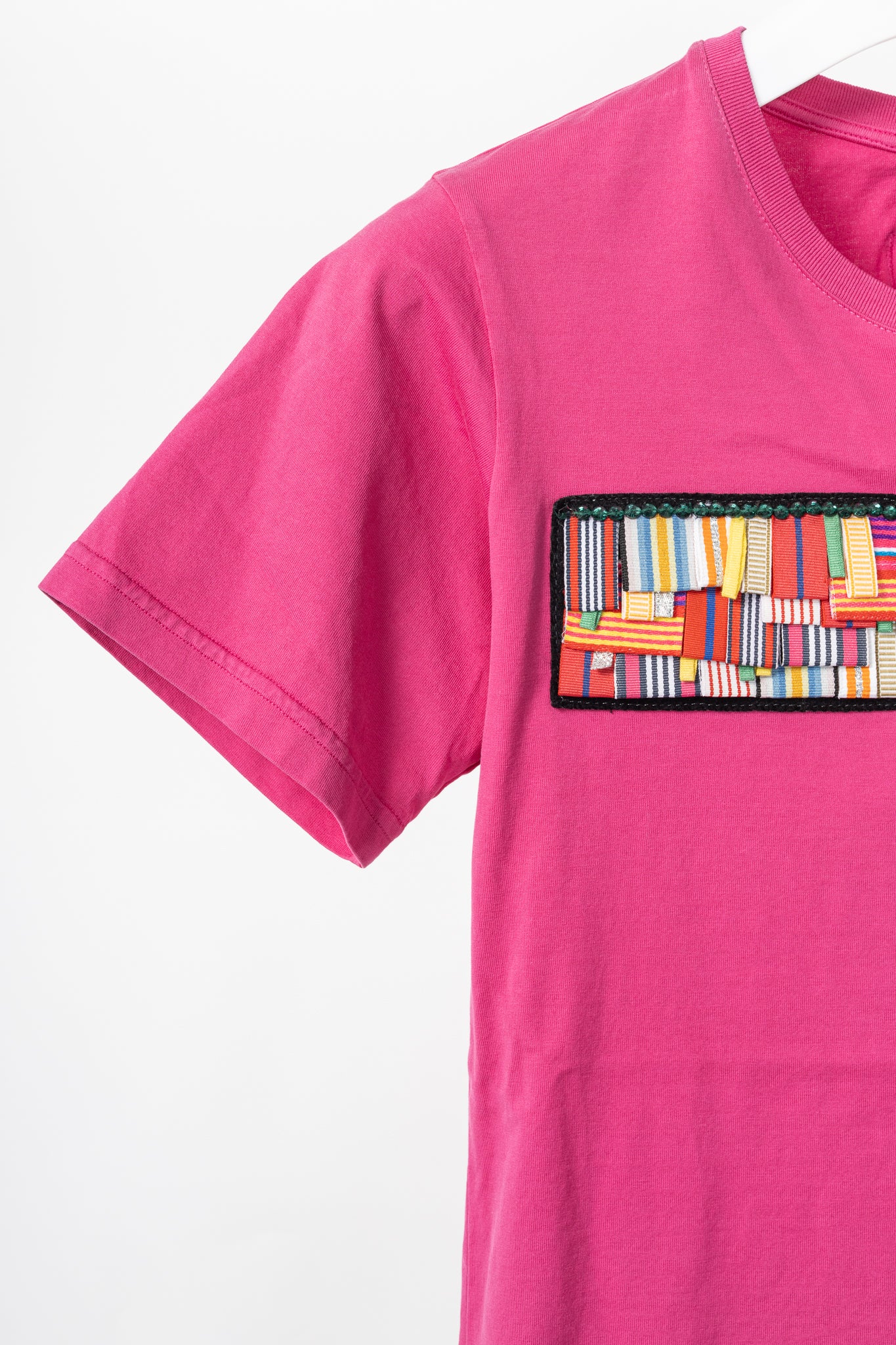 Mr & Mrs Italy Pink Cotton-Jersey Multi-Patch T-Shirt