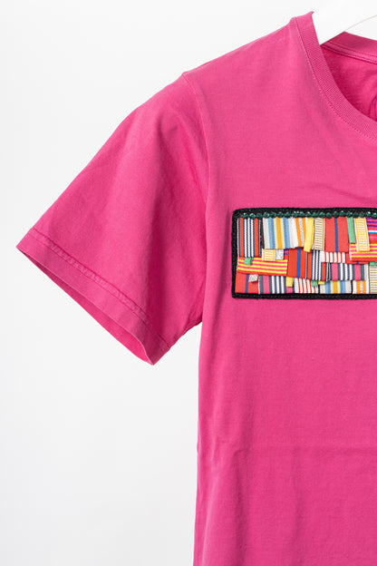 Mr & Mrs Italy Pink Cotton-Jersey Multi-Patch T-Shirt