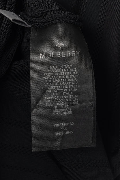Mulberry Black Ponte-Knit Jacquard-Stripe Mini Dress