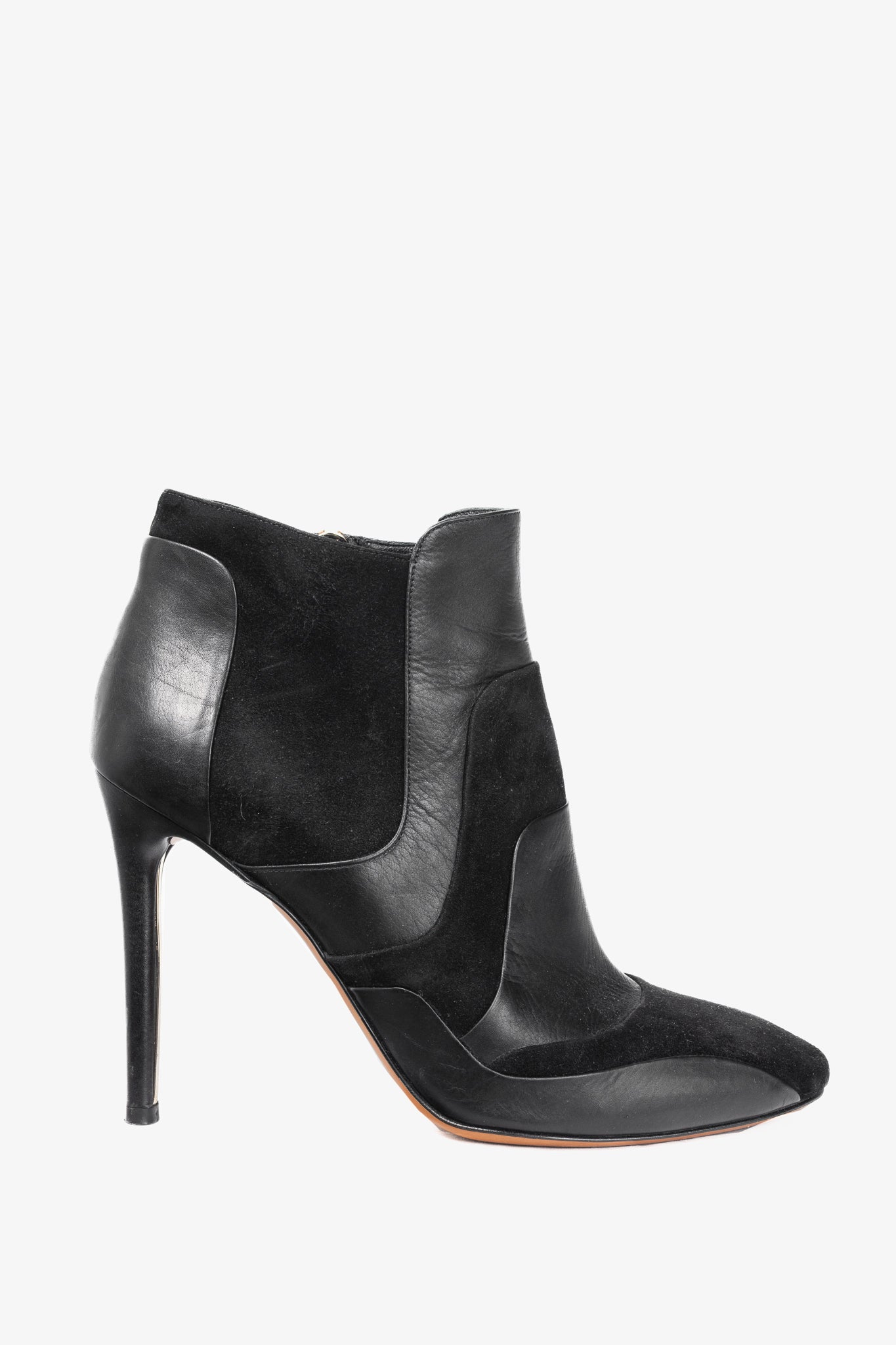 Mulberry Mira Black Calf & Suede Patchwork Booties
