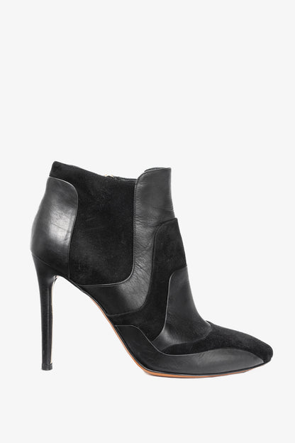 Mulberry Mira Black Calf & Suede Patchwork Booties