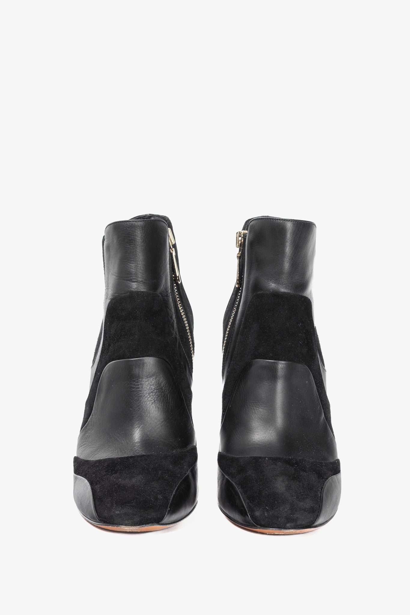 Mulberry Mira Black Calf & Suede Patchwork Booties