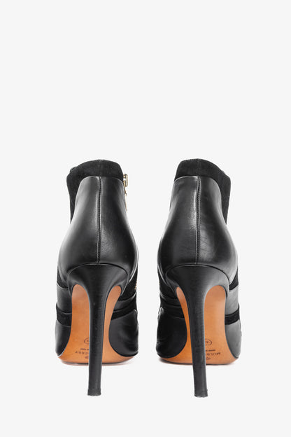 Mulberry Mira Black Calf & Suede Patchwork Booties