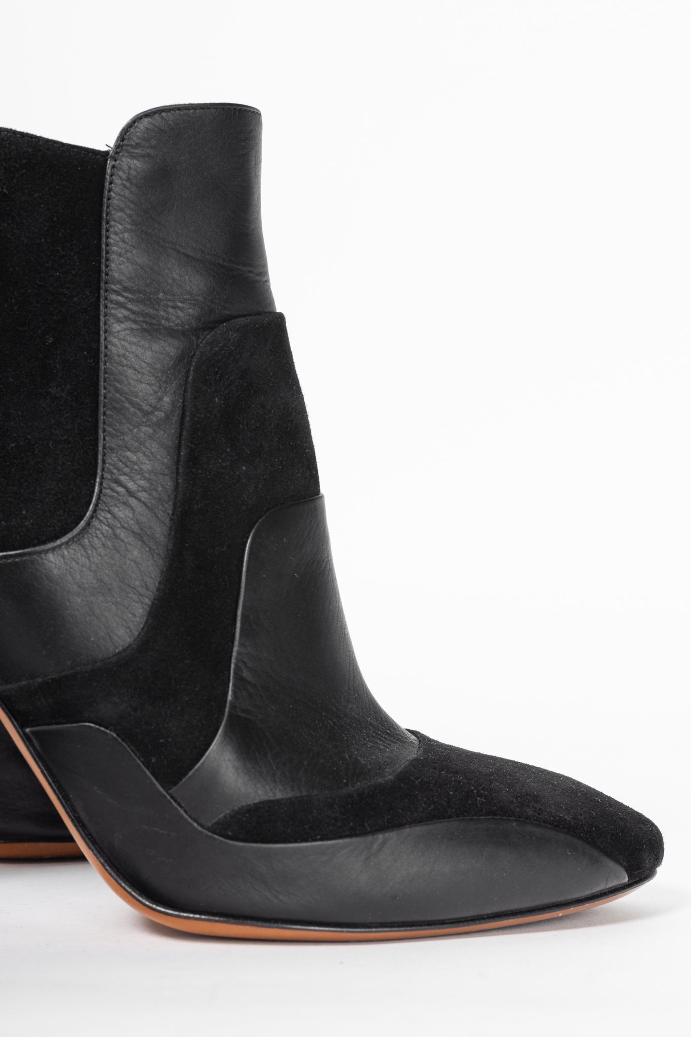 Mulberry Mira Black Calf & Suede Patchwork Booties