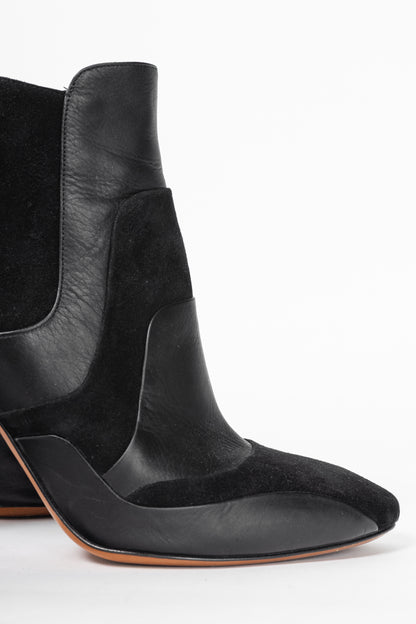 Mulberry Mira Black Calf & Suede Patchwork Booties