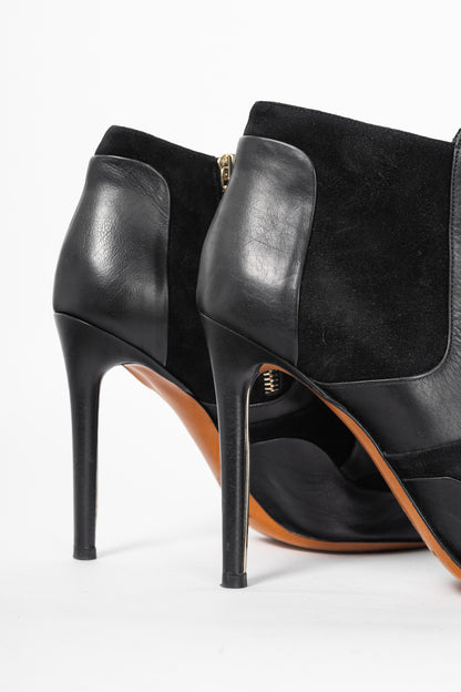 Mulberry Mira Black Calf & Suede Patchwork Booties