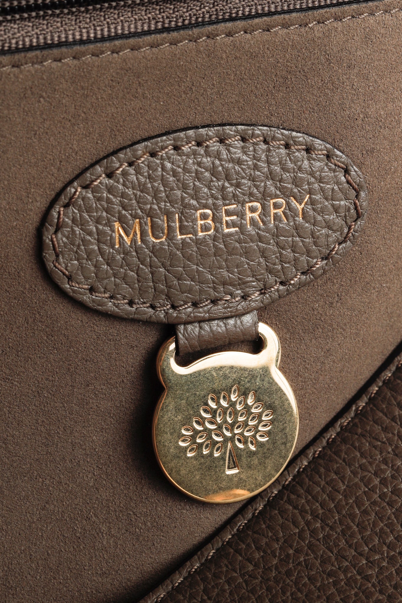 Mulberry Lily Medium Classic Solid Grey Bag